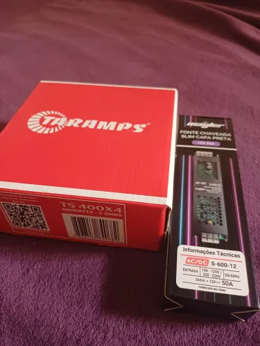 Taramps ts400x4 ?fonte chaveada 50 amperes 600W por apenas $249,90 dinheiro*RETIRAR