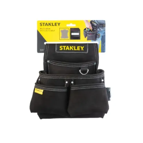 Porta Ferramentas de Couro com 4 Bolsos para Cinta Stanley STST1-80116