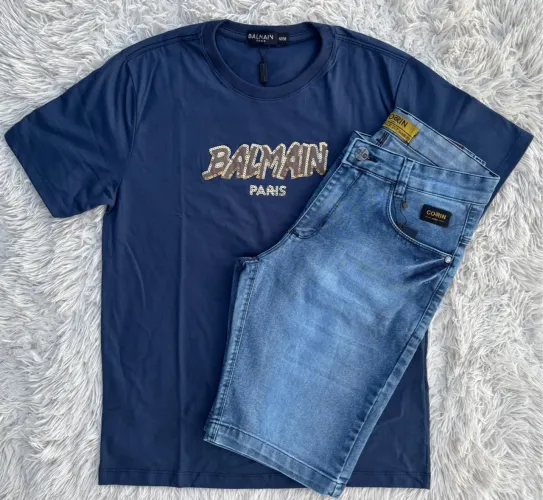 Kit M Camisa e Bermuda Jeans M 