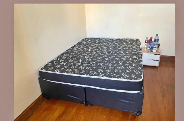 Cama Box Casal com Colchão Espuma Novo Zero