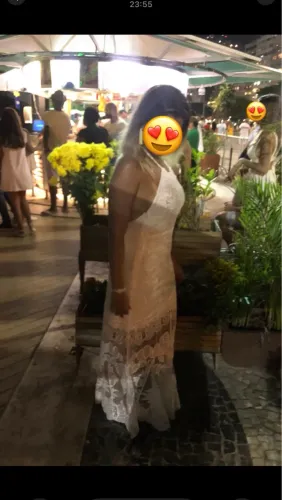 Vestido Farm, branco de renda guipir. Novíssimo. Usado uma única vez.  