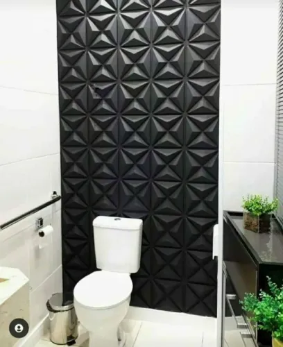 Placas Revestimento 3D Pvc Preto ? Mini Estrelar