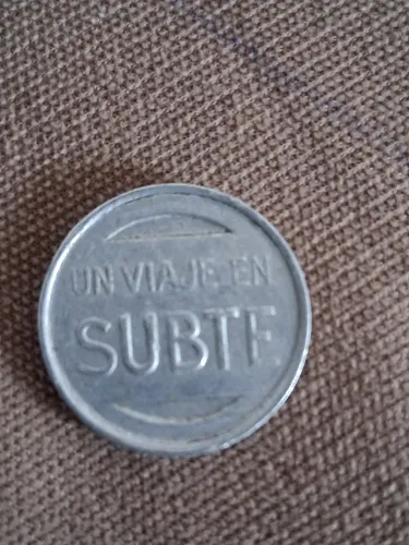 Ficha de metrô de Buenos Aires da década de 1960 em alumínio