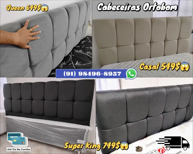 Cabeceiras de Cama Ortobom - Queen, Casal e Super King