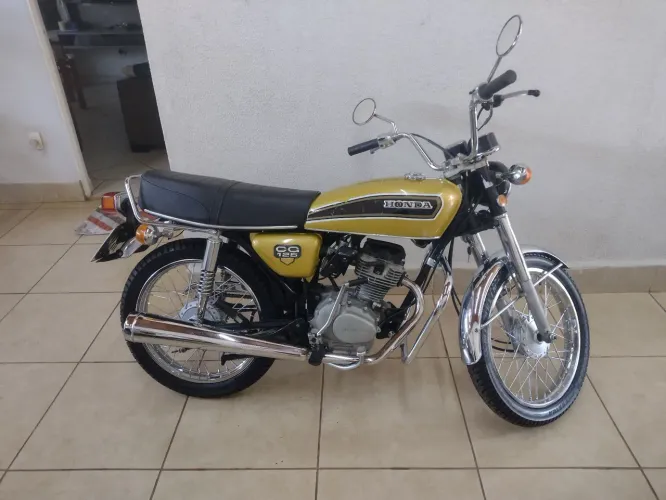 Honda cg 125 1977 placa preta  raridade 