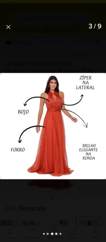 Vestido terra cota