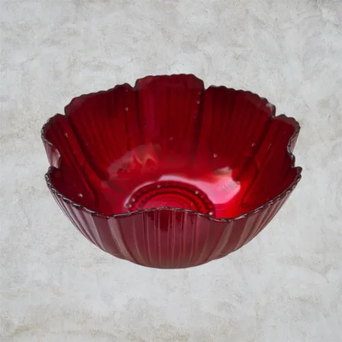 Bowl de Vidro Vermelho Decorativo