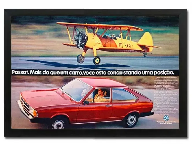 VW Passat 1979 - Quadro decorativo com propaganda ou matéria original de revista
