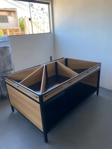 Expositor Hortifrúti Fruteira 1,90m x 1,20m MDF estrutura metálica NOVO