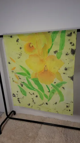 Canga de praia flor amarela - 150x83