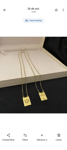 ESCAPULÁRIO MASCULINO BANHADOS A OURO 18KILATES 