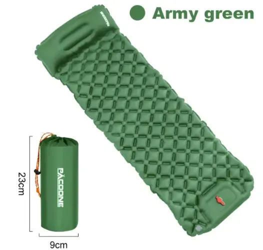 Colchão Inflável, Pacoone, Army green, Ultraleve, Waterproff