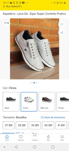 Sapatenis todos os tamanhos