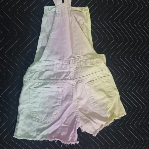 Macacão Jeans Tie Dye Infantil tamanho 12 jardineira com bolso sem mancha