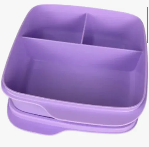Tupperware Basic Line 550ml Com Divisórias Lilás Sorbet lacrada