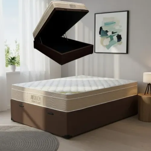 Colchão Casal Airtech + Base Box Baú Produto Novo! Pronta Entrega!