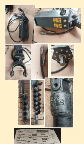 Perfurador de solo jcb com 2 brocas para trator