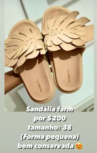 Sandália Farm Monstera Bege 38