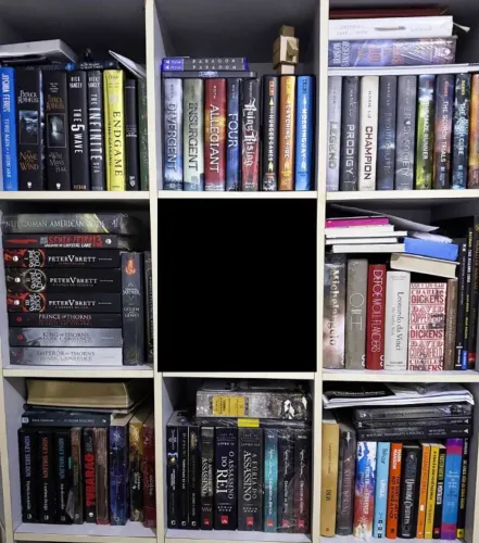 Livros de fantasia diversos, em inglês e português. Leia a descrição