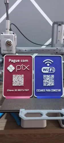 Placas com QRcode Pix e Wi-Fi para seu comércio!