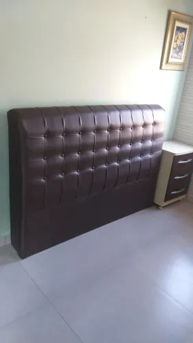 linda cabeceira de cama marrom queen