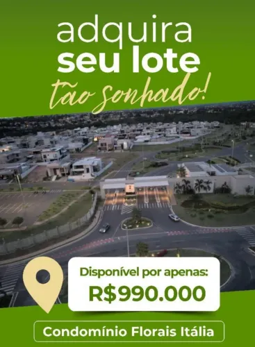 terreno condomínio florais Itália 456mts oportunidade