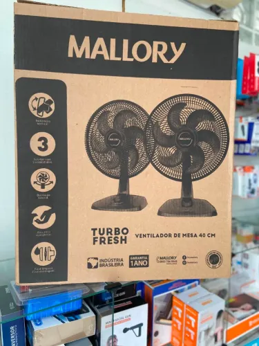 Ventilador de mesa - Mallory 40cm turbo silencioso - entrega rápida
