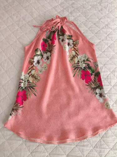 Blusa de Cetim Estampada