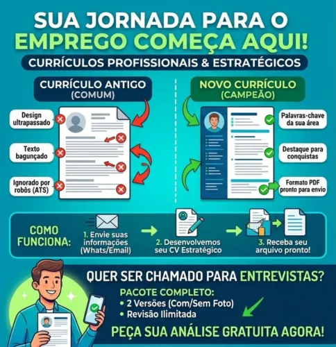 Seu currículo está sendo ignorado pelas empresas? Eu resolvo isso para você!