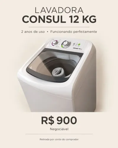 Máquina de lavar Consul 12kg
