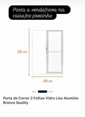 Porta de correr vidro liso aluminio