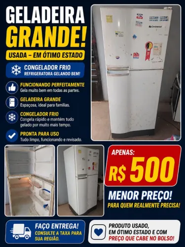 Geladeira funcionando perfeitamente entrego 