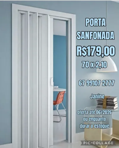 porta sanfonada.