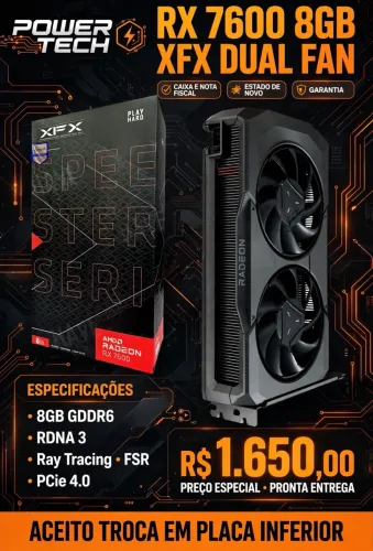 Placa de vídeo rx 7600