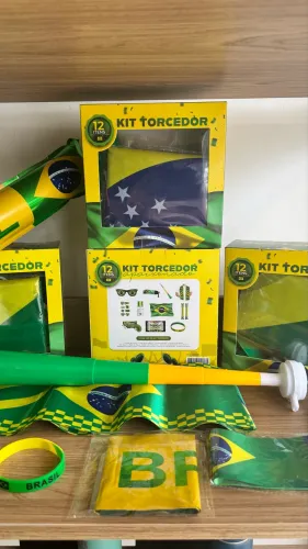 Kit ELEITOR BRASIL 12 itens com Bandeira 