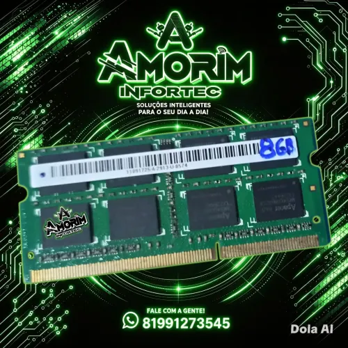 MEMÓRIA NOTEBOOK DDR3 8GB 1333MHz .