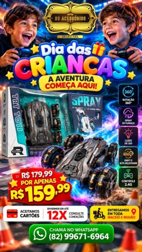 Carrinho de controle remoto musical