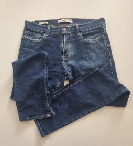 Calça jeans azul escura original hollister