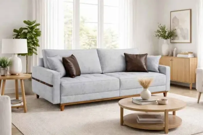 Sofá Living M-203  2,00m Linho  Produto Novo!  Pronta Entrega!