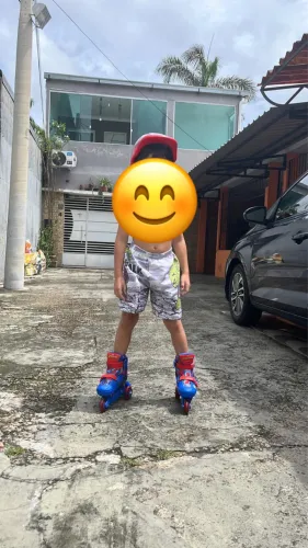 Patins infantil homem aranha