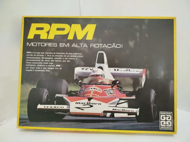 Jogo de Tabuleiro RPM Motores em Alta Rotação original Grow antigo (usado)