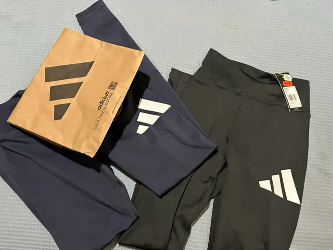 2 calças adidas 1 nova e 1 usada