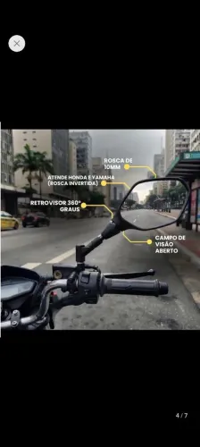 Retrovisor BMW 360 rosca yamaha
