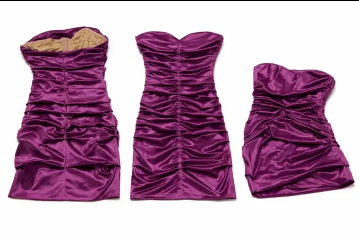 Vestido roxo drapeado