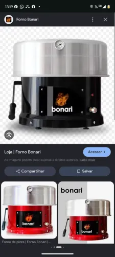 Forno de pizza a gás Bonari semi novo
