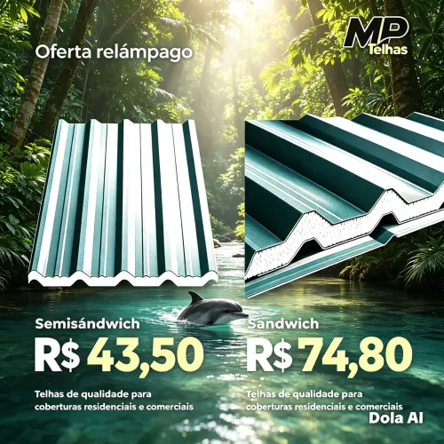 Telhas sanduíche e semi sanduíche
