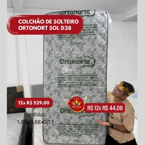 PROMOÇÃO URGENTE - Colchão SOLTEIRO Sol Ortonorte por apenas 12x R$44,08