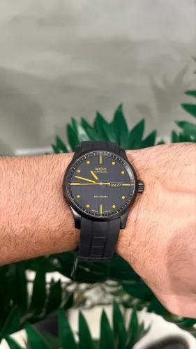 MIDO MULTIFORT 42MM PVD PRETO - NOVO, SEM USO