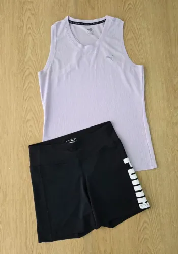 conjunto esportivo puma regata e bermuda p