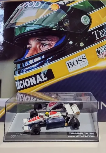 Miniatura Formula 1 Toleman TG184 Great Britain GP 1984 Ayrton Senna 